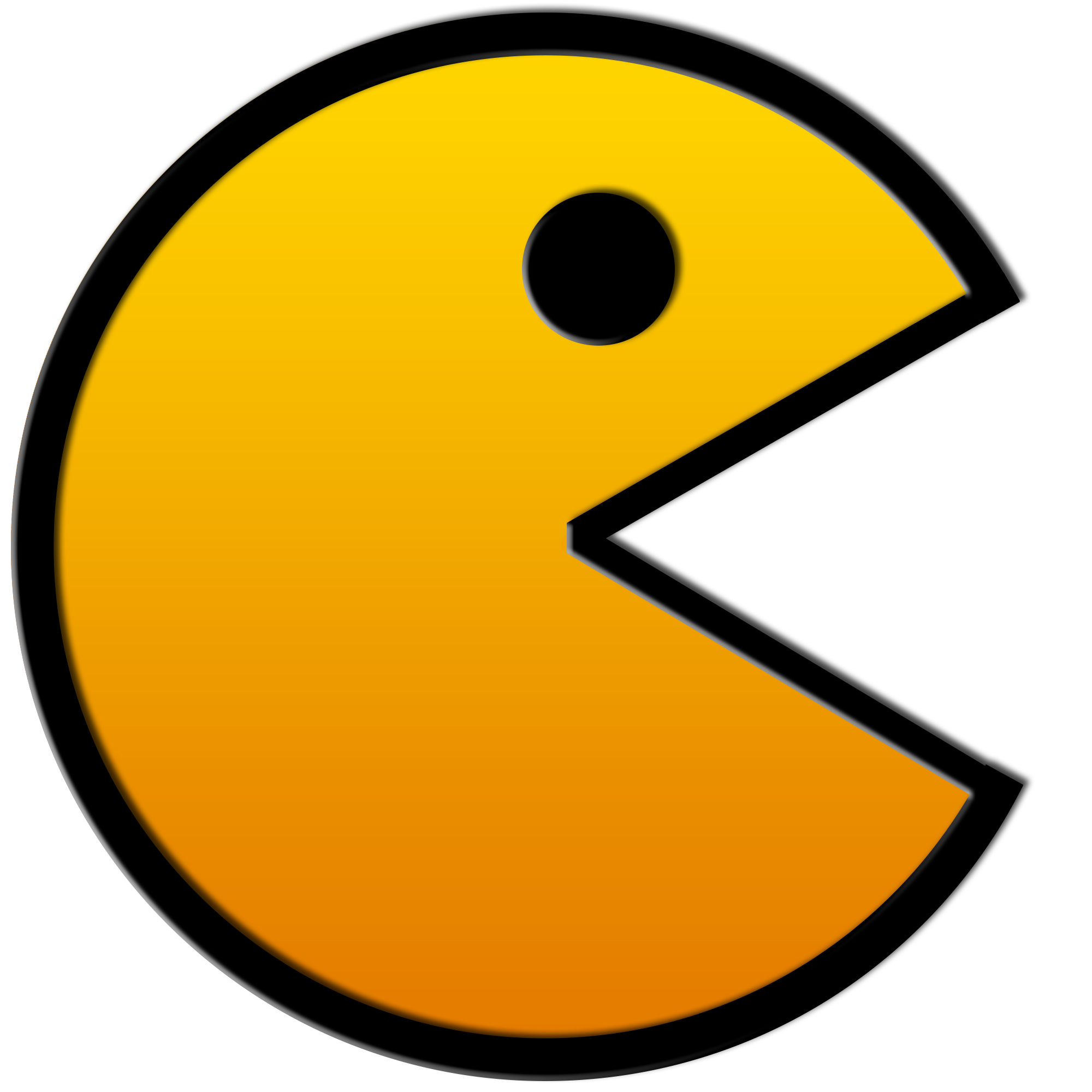 Pacman abriendo la boca